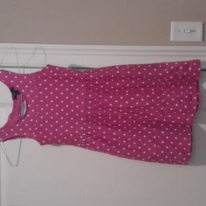 GAP Pink and White Polka Dot Girls Dress, Size M, 8-9 Years
